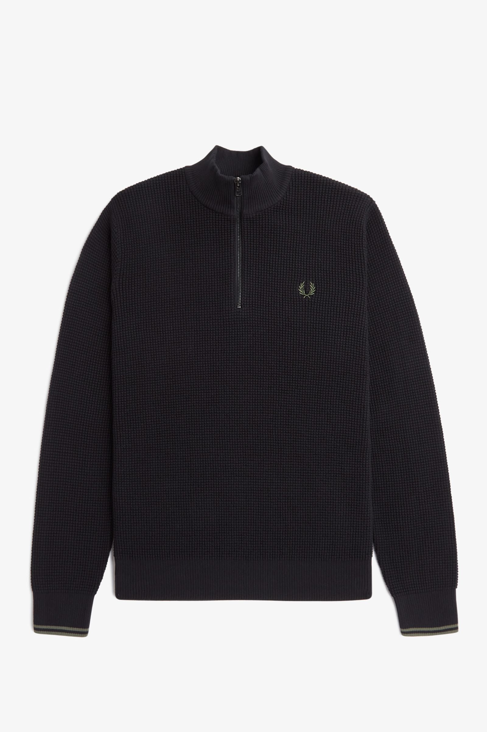 Fred Perry –Waffle Stitch Half Zip Jumper
