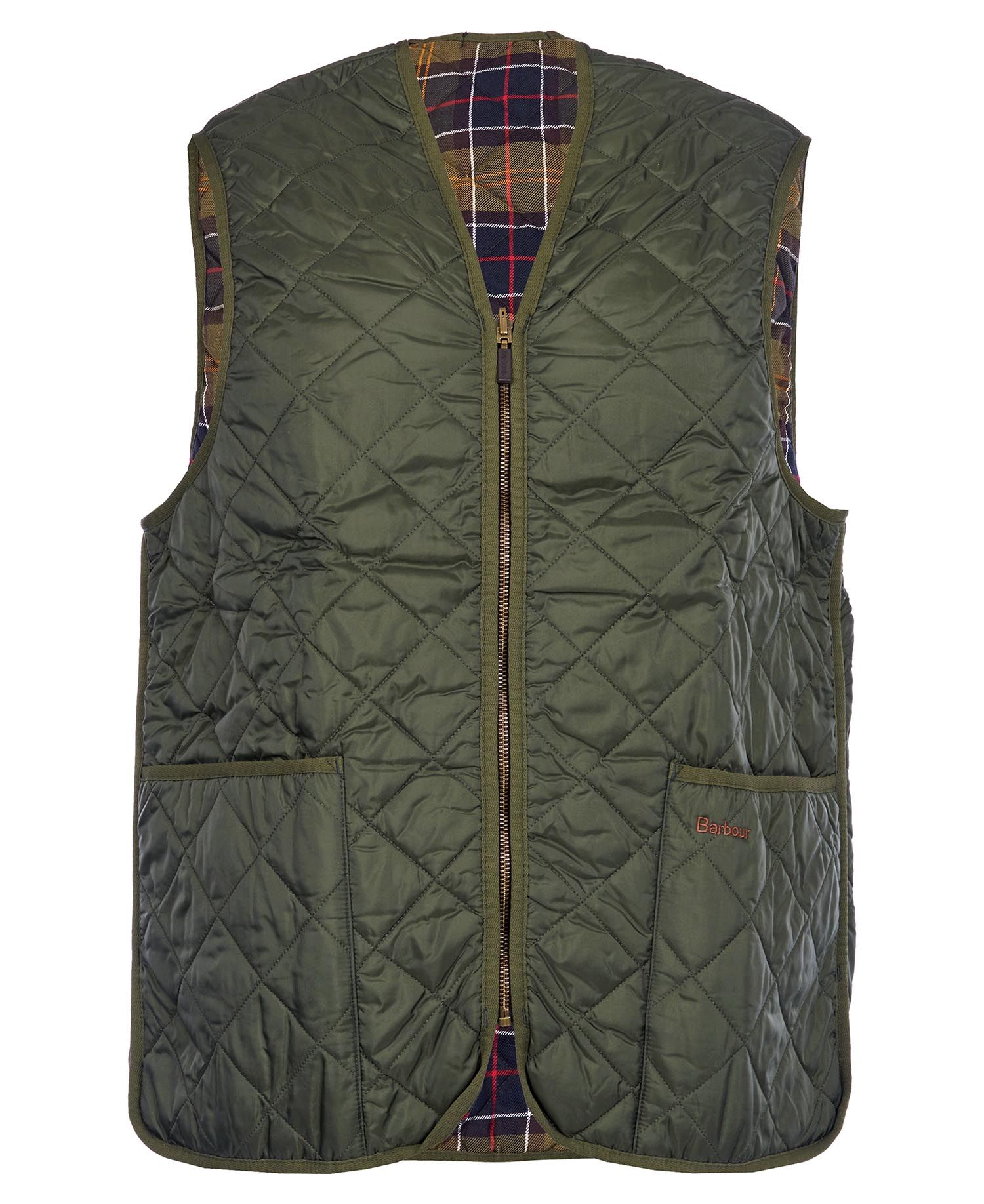 Barbour – Gilet trapuntato con cerniera nella fodera