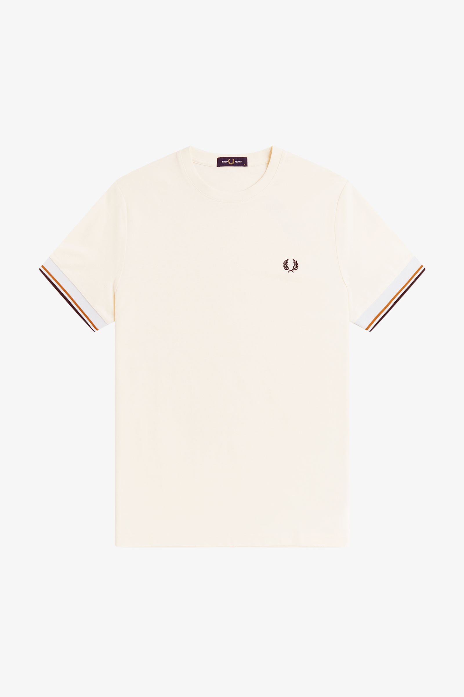 Fred Perry - T-Shirt Con Doppia Riga Sul Bordo Manica